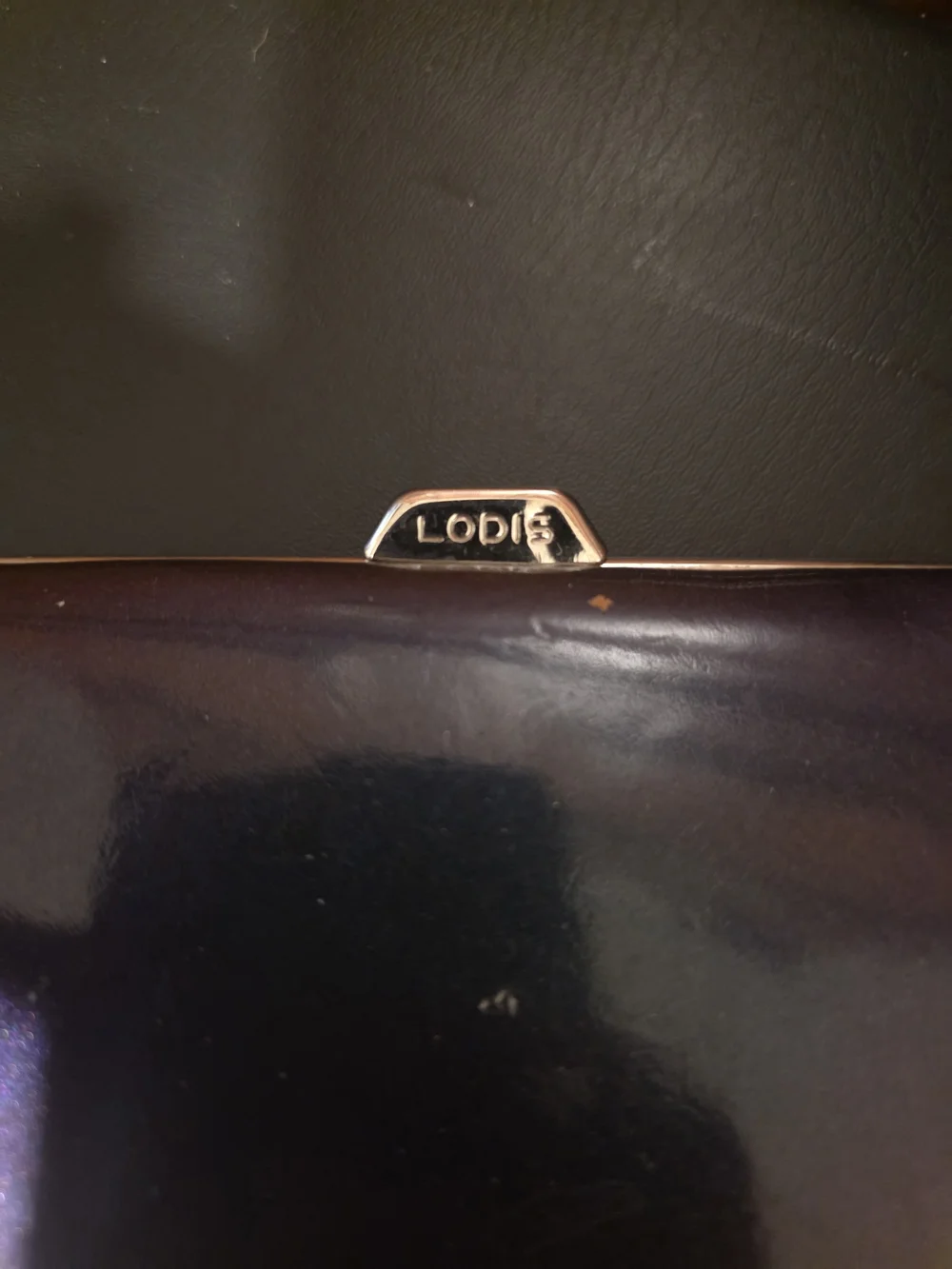 Lodis Iridescent Purple-Blue Evening Clutch